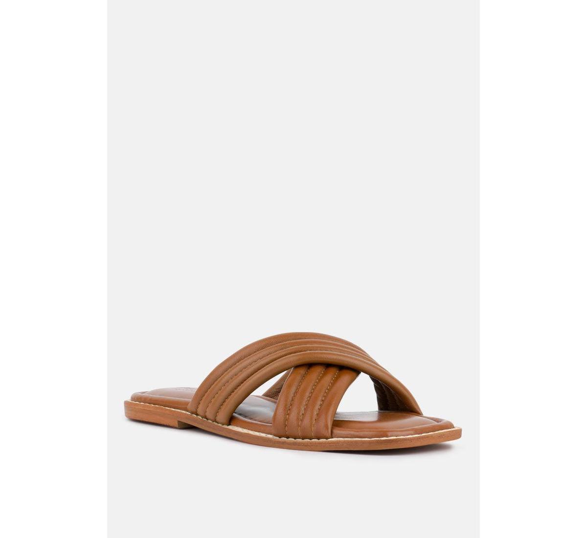 Rag & Co Eura Women's Leather Slide Sandals, Size: 5, Black Product Image