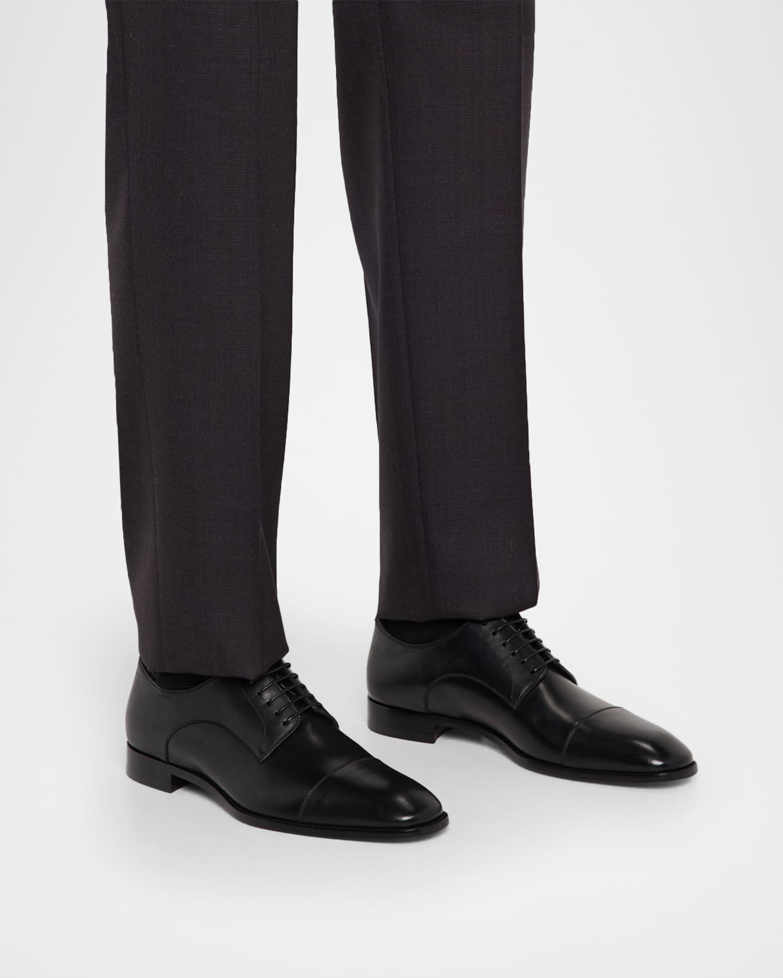 Mens Leather Red-Sole Derby Shoes Product Image