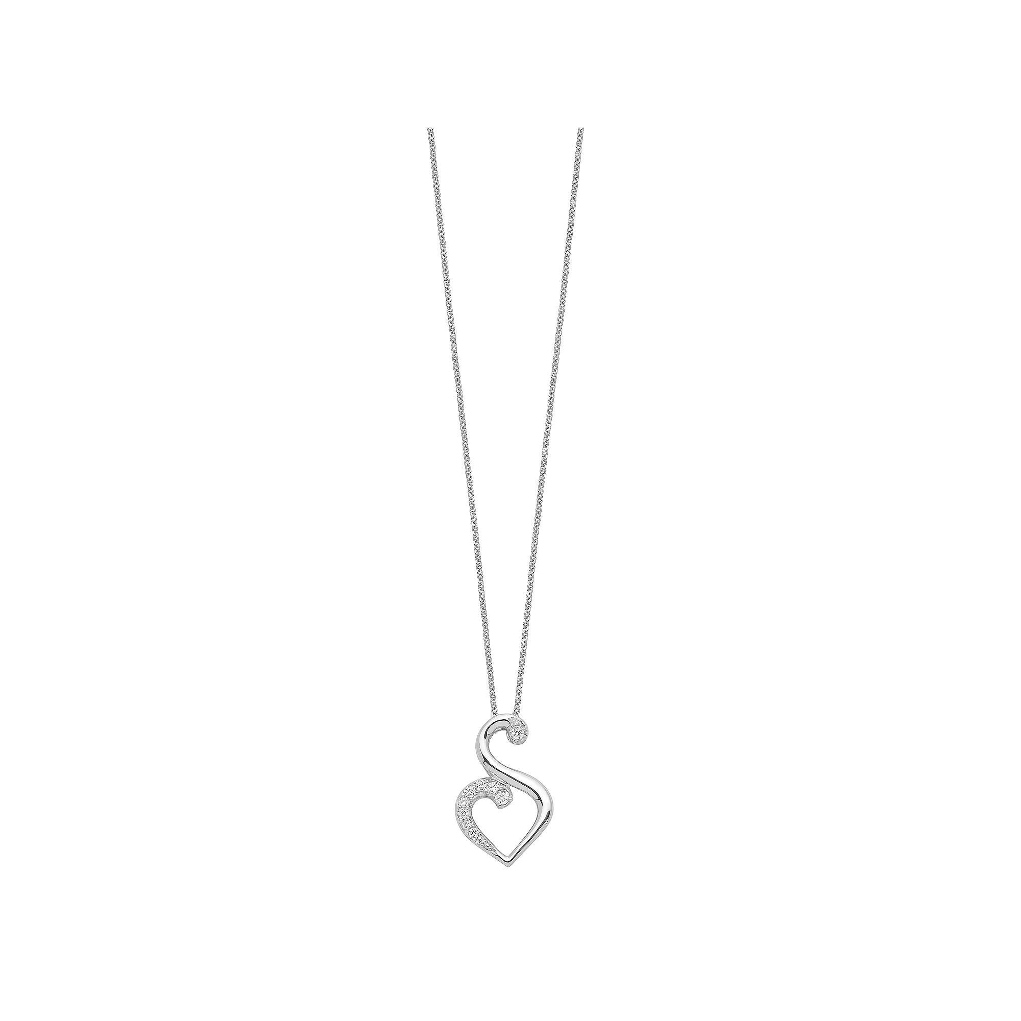Sentimental Expressions Sterling Silver & Cubic Zirconia Journey of Friendship Necklace, Women's, Size: 18" Product Image