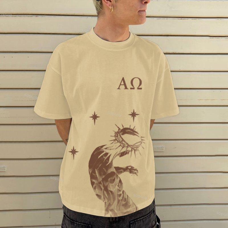 The Beginning And The End Jesus Graphic Print T-Shirt Product Image