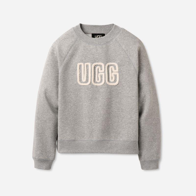 UGG Womens UGG Logo Crewneck Cotton Blend Tops Product Image