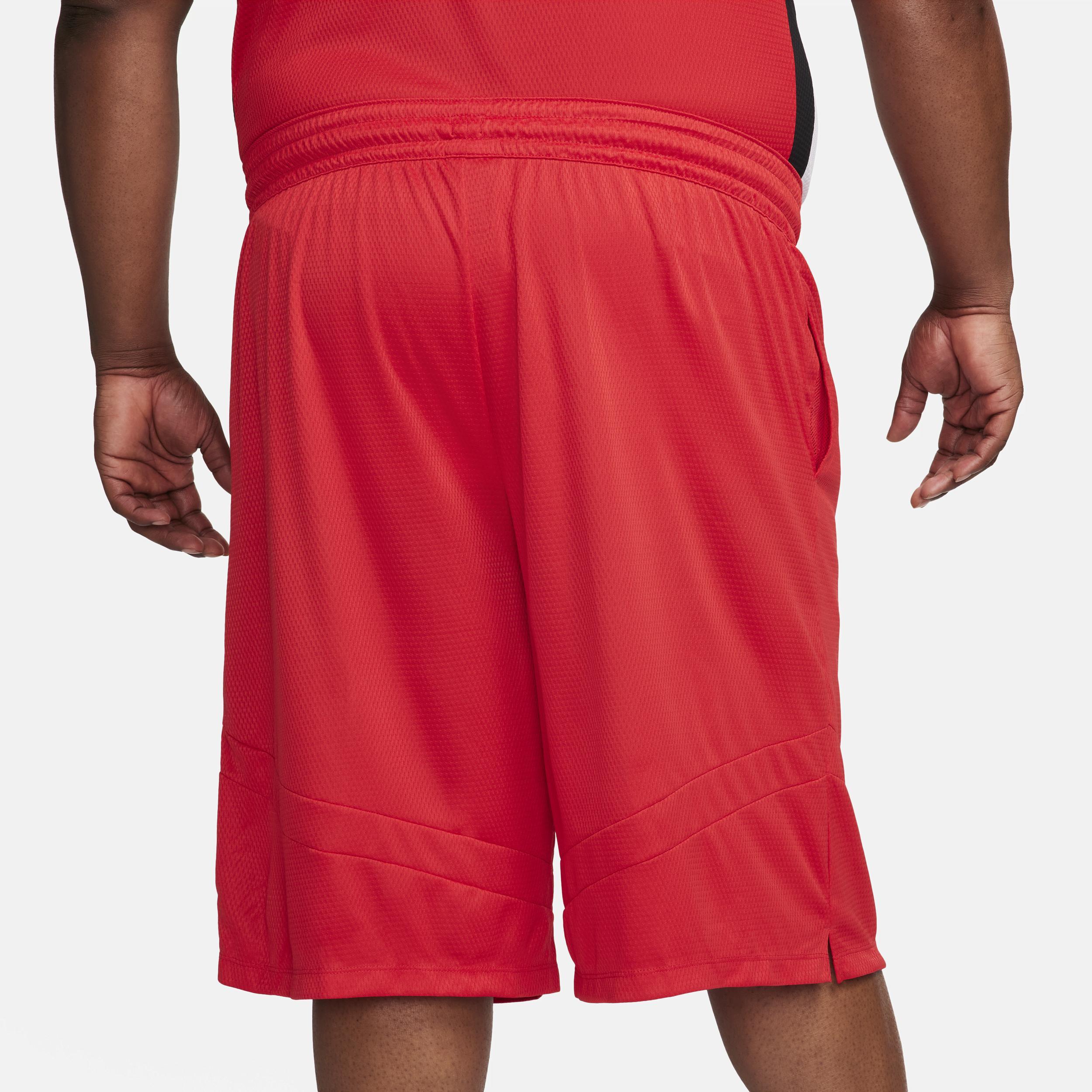 Men's Nike Dri-FIT Icon 11-in. Basketball Short, Size: Medium, University Red Black Product Image
