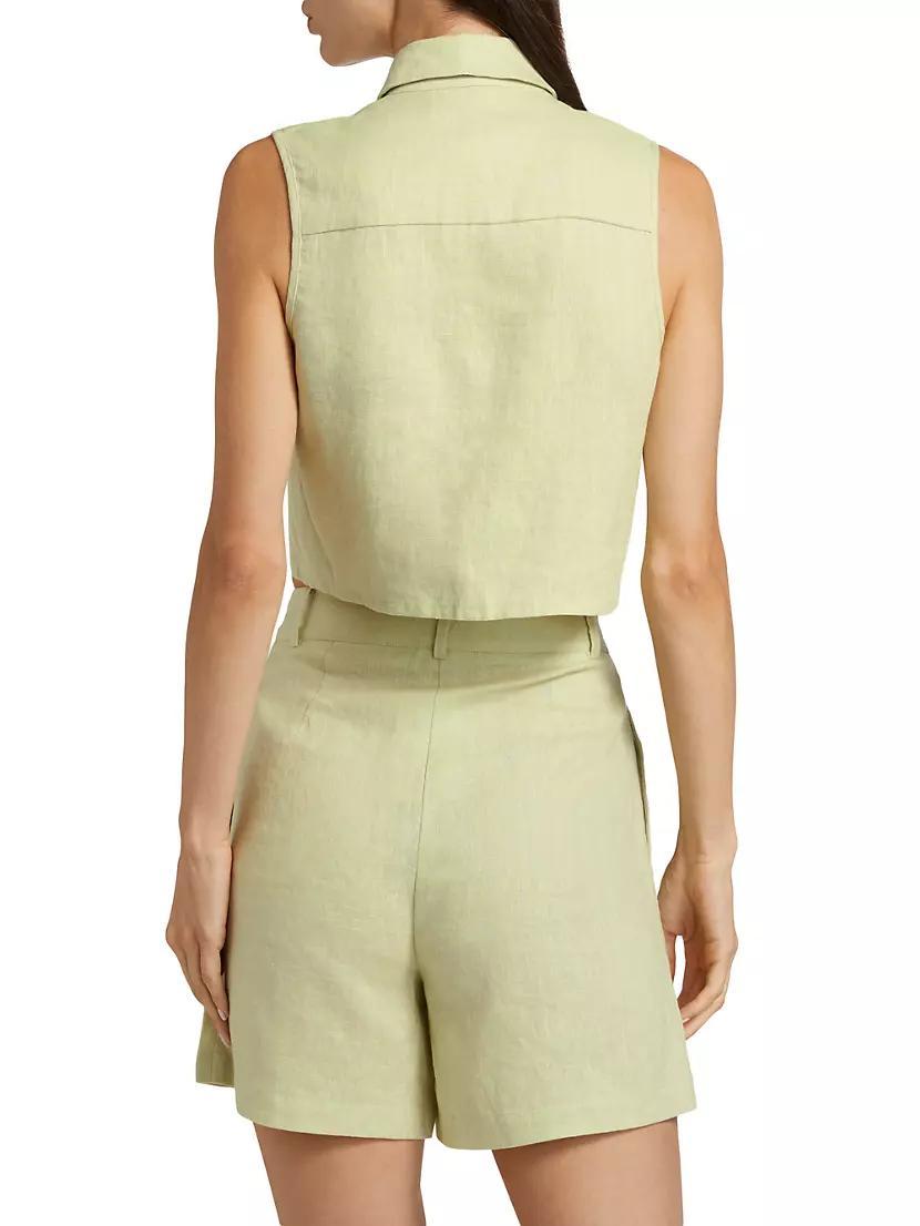 Katja Sleeveless Cropped Shirt Product Image