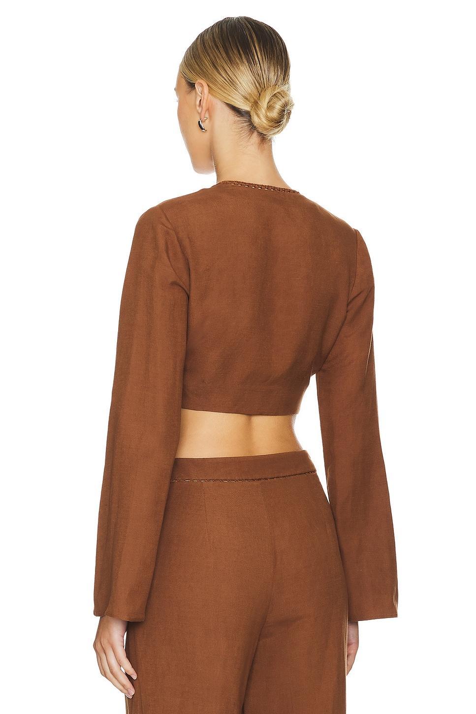 Hailey Wrap Crop Top SIMKHAI Product Image