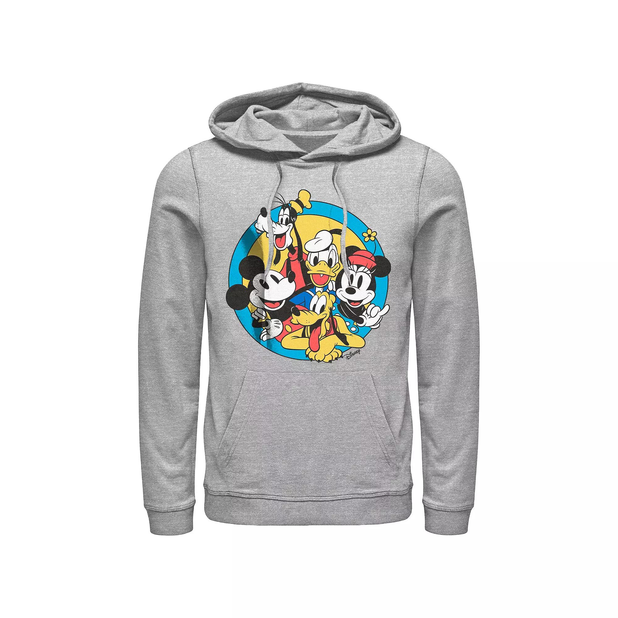Men's Mickey Mouse And Friends Graphic Hoodie, Size: XXL, Athletic Grey Product Image