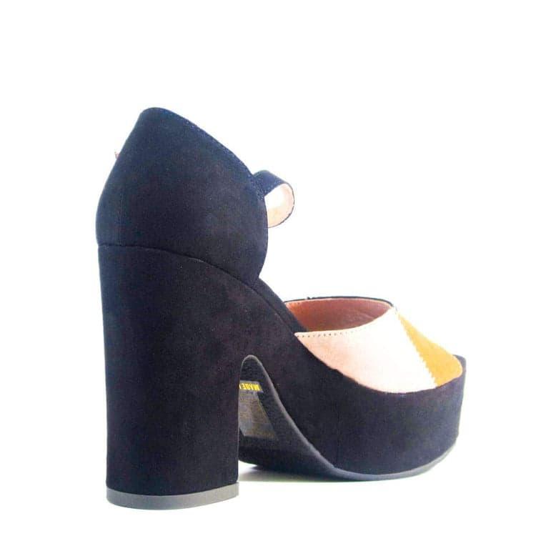 Quilted Patchwork Platform Heels Product Image