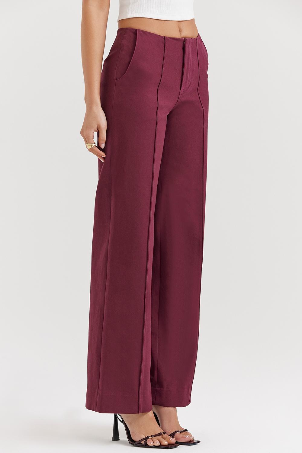 Rivi Wine Straight Leg Trousers Product Image