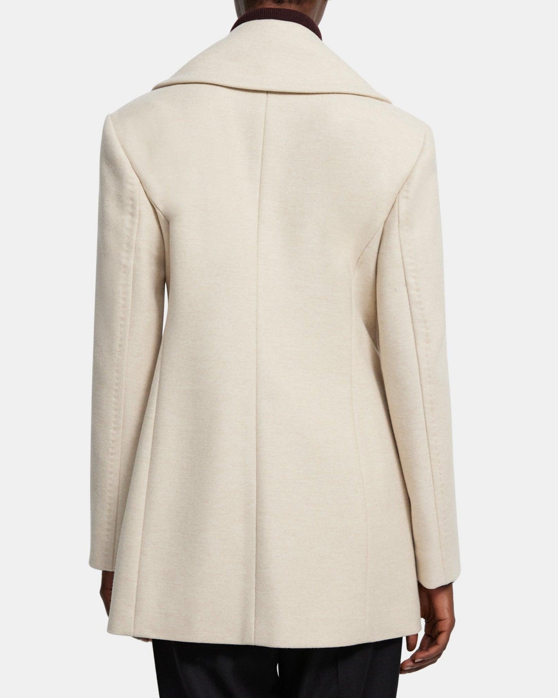 Sculpted Peacoat in Recycled Wool Melton Product Image