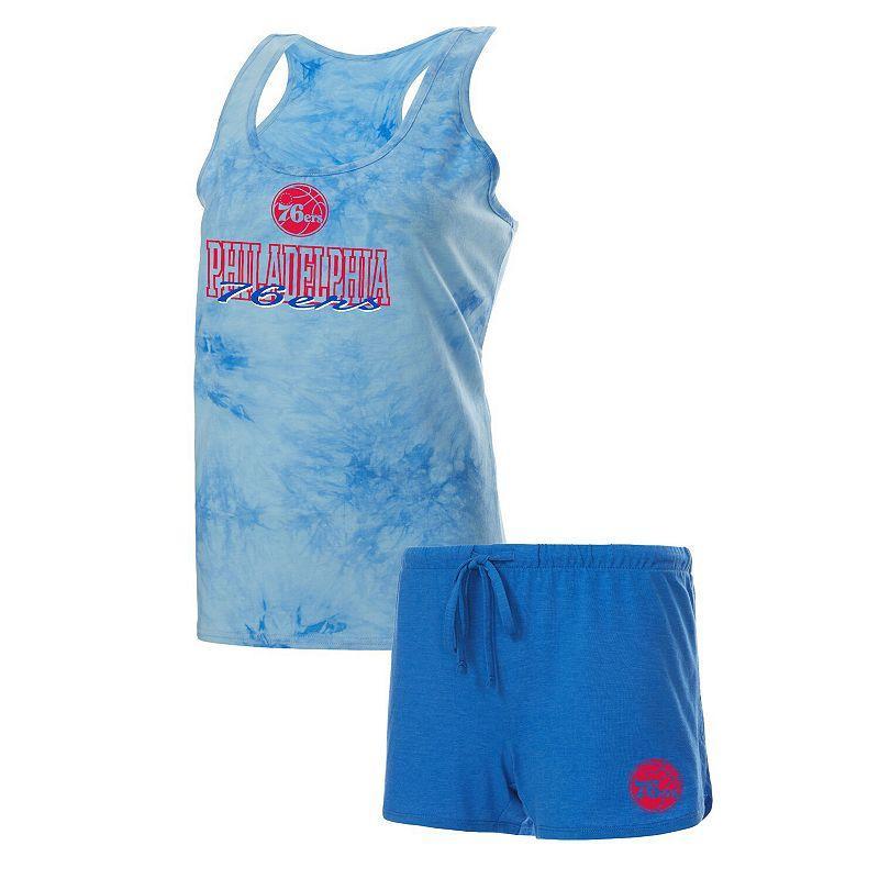 Women's Concepts Sport Royal Philadelphia 76ers Billboard Racerback Tank Top & Shorts Sleep Set, Size: Medium, 76r Blue Product Image