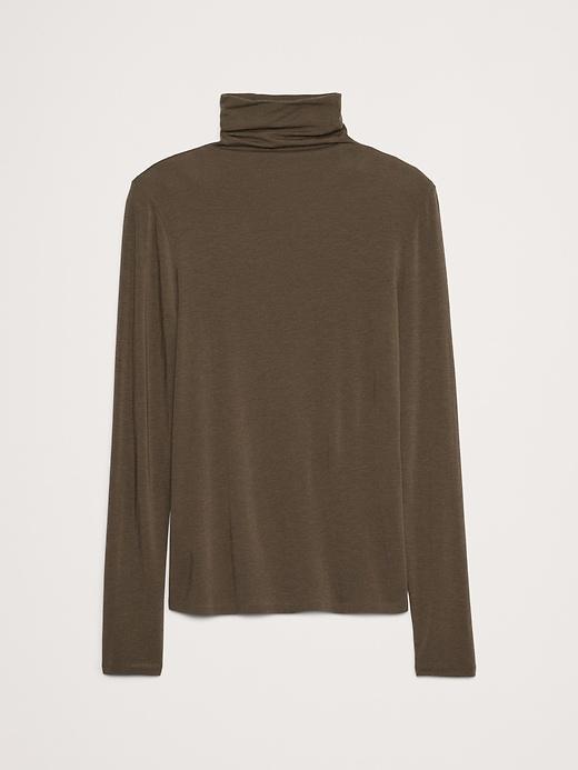 Luxe Wool-Blend Turtleneck T-Shirt Product Image