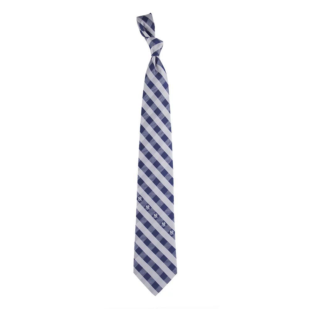 Adult MLB Check Woven Tie, New York Yankees Product Image