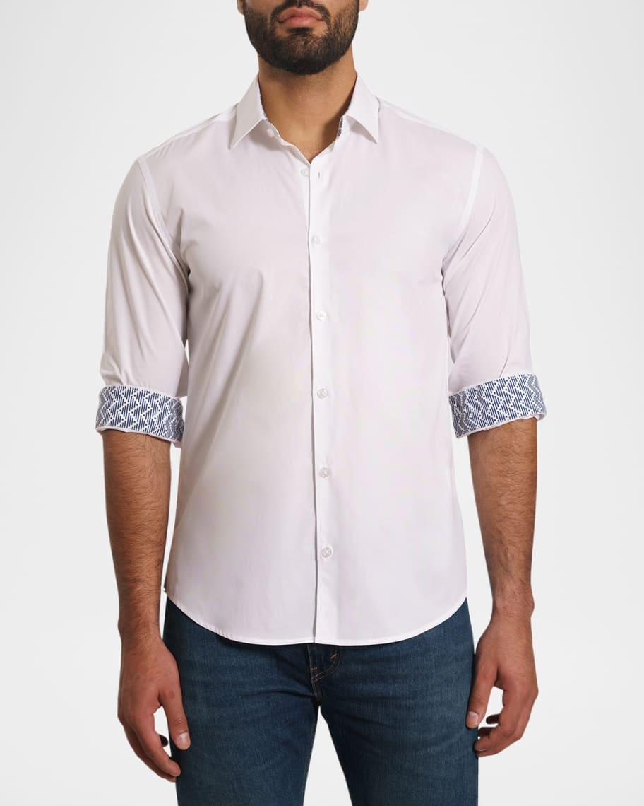Mens Contrast-Reverse Solid Sport Shirt Product Image