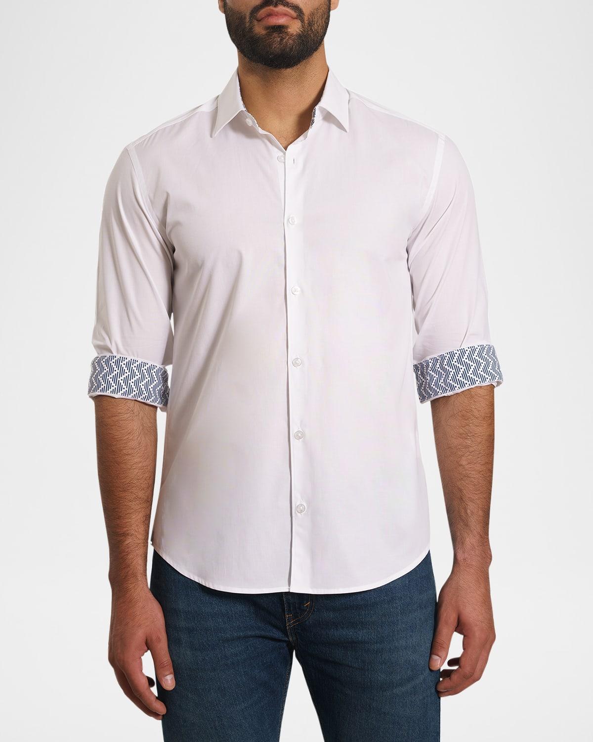 Mens Contrast-Reverse Solid Sport Shirt Product Image