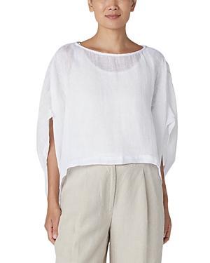 Eileen Fisher Bateau Neck Box Top (Atlantis) Women's Clothing Product Image