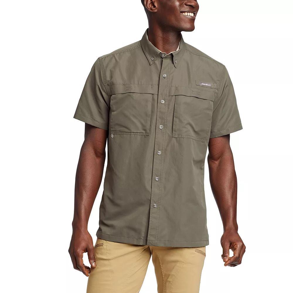 Big & Tall Eddie Bauer Ripstop Guide Short Sleeve Button Down Shirt, Men's, Size: XL Tall, Dusty Pink Product Image
