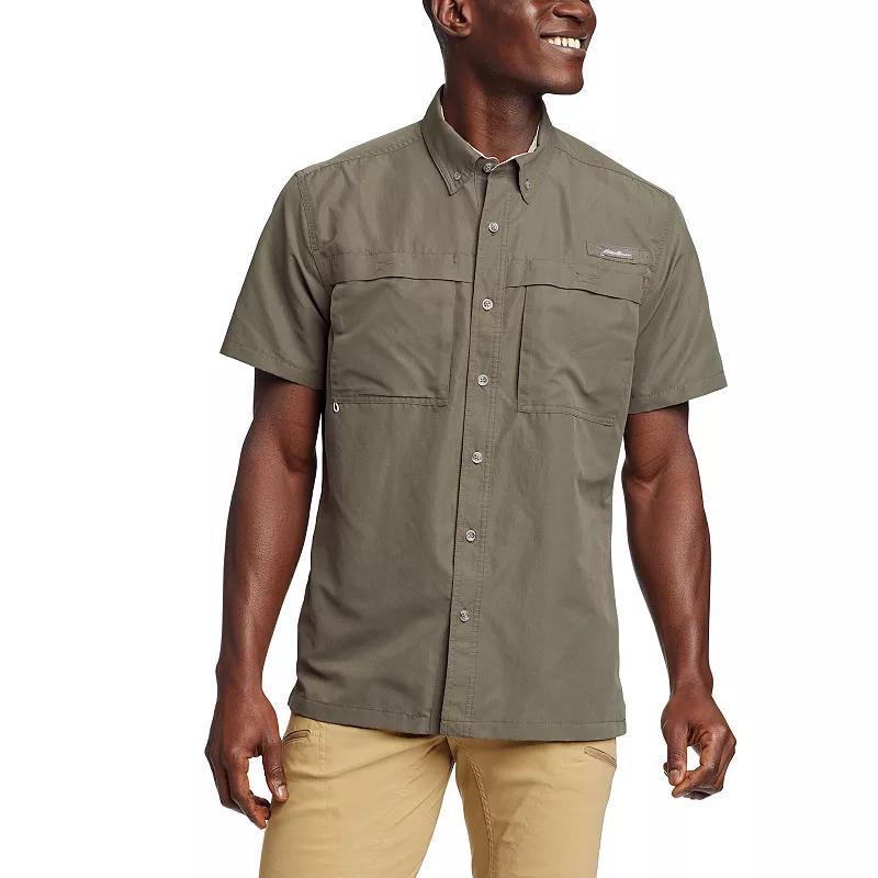 Big & Tall Eddie Bauer Ripstop Guide Short Sleeve Button Down Shirt, Men's, Size: XL Tall, Dusty Pink Product Image