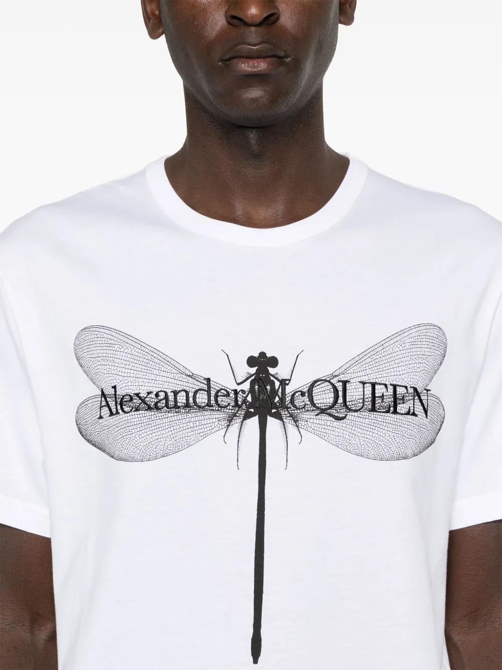 Dragonfly-print cotton T-shirt Product Image