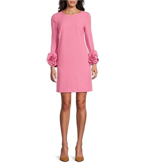Preston & York Valentine Long Sleeve Ruffle Crepe Dress Product Image