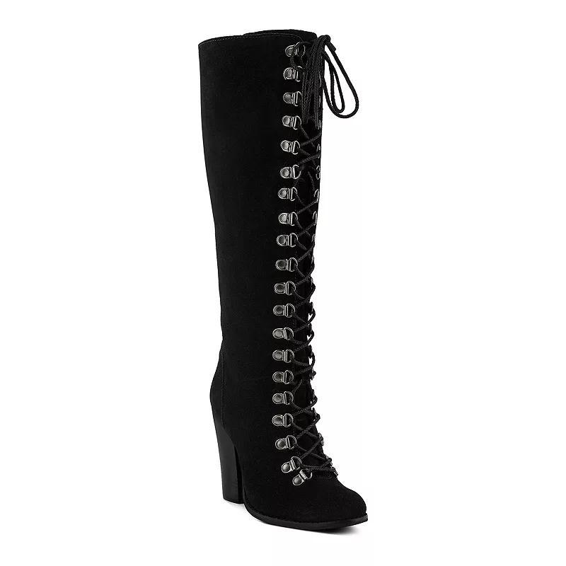 Rag & Co Sleet Slay Women's Suede Mid-Calf Boots, Size: 9, Red Product Image