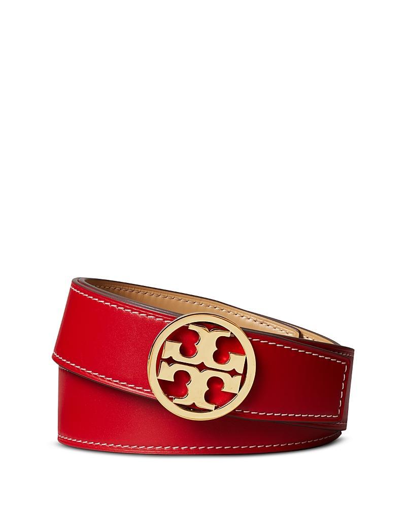 Tory Burch Womens Miller Logo Reversible Leather Belt Product Image
