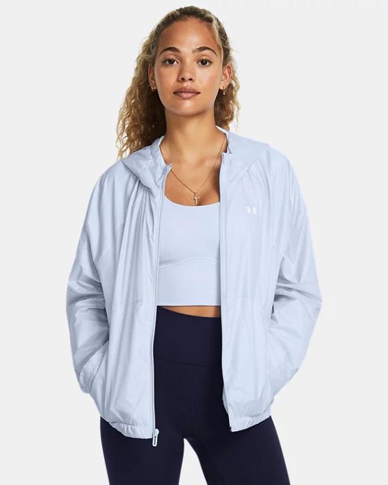 Women's Under Armour Rival Full-Zip Windbreaker Jacket, Size: Small, Prime Pink Product Image
