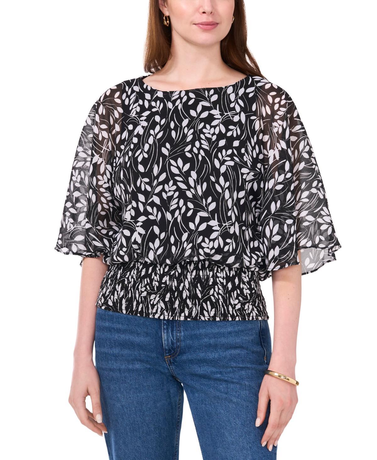 Sam & Jess Womens Smocked-Waist Top Product Image