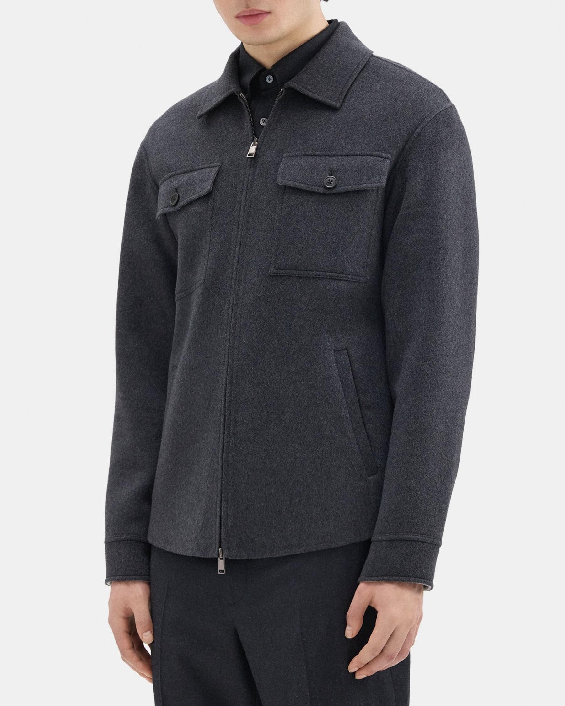 Shirt Jacket in Double-Face Wool-Cashmere Product Image