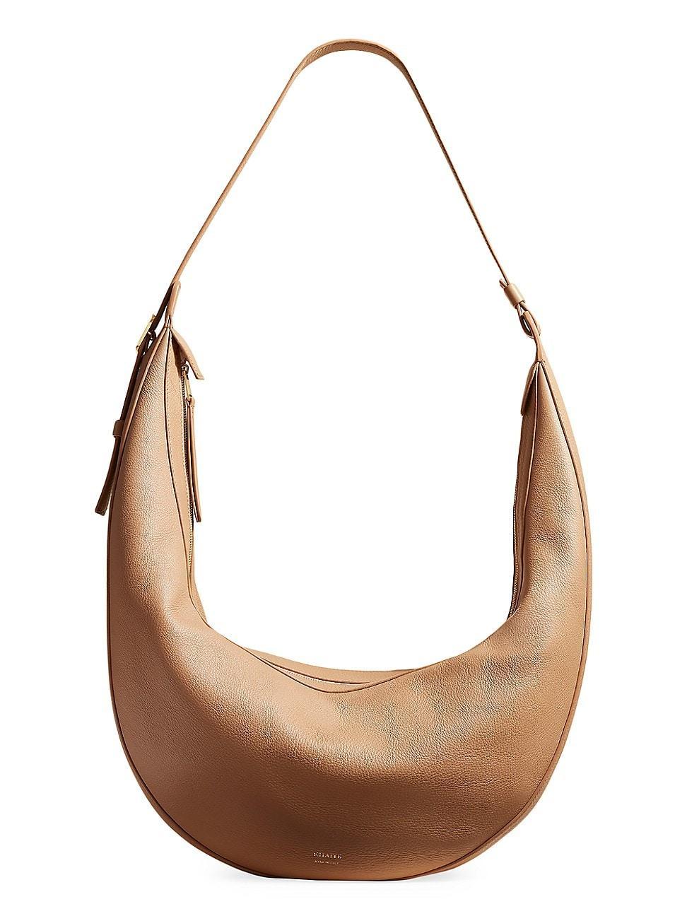 Womens Augustina Pebbled Leather Hobo Bag Product Image
