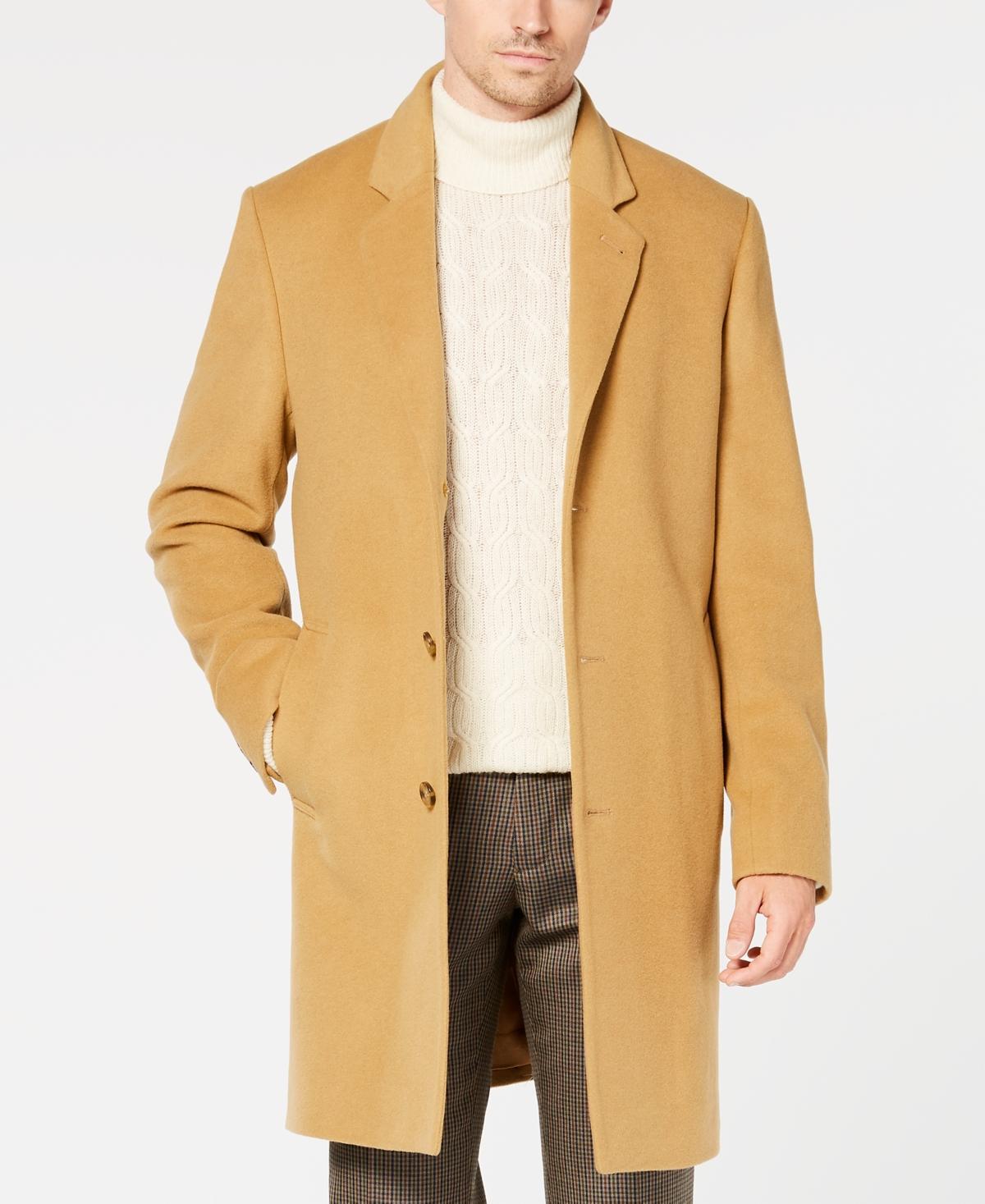 Michael Kors Mens Madison Wool Blend Modern-Fit Overcoat Product Image