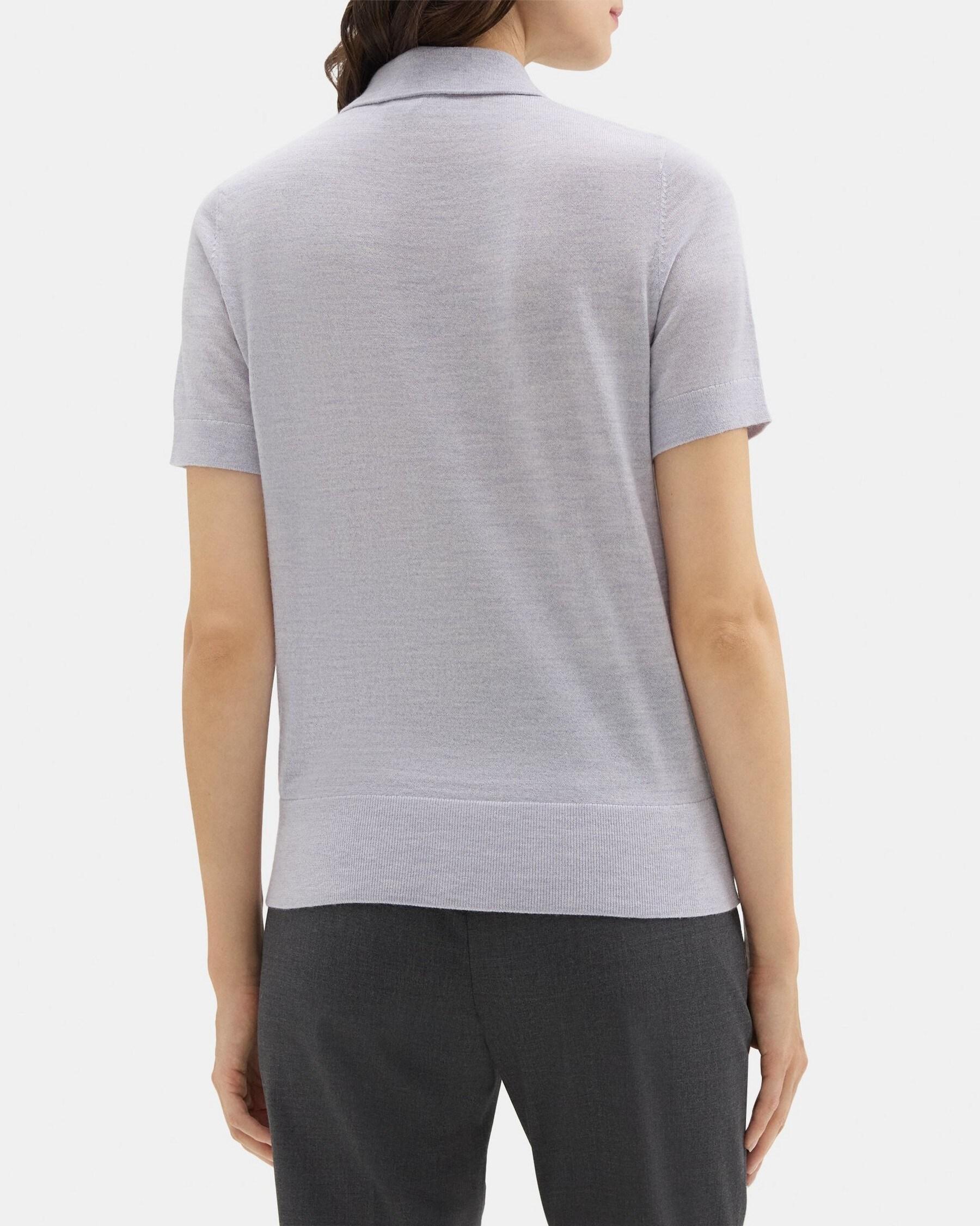 Polo Sweater in Fine Merino Wool Product Image
