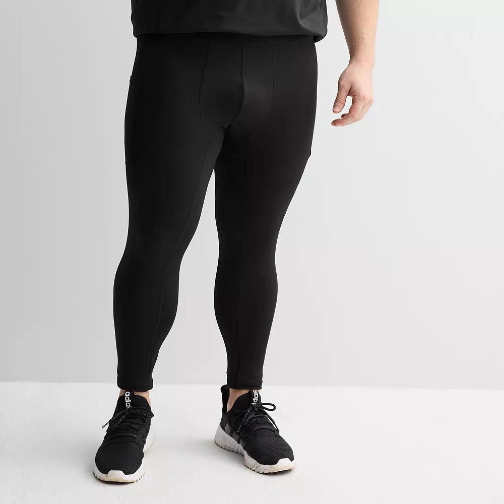 Big & Tall Tek Gear® Base Layer Full Length Pants, Men's, Size: 4XB, Mineral Black Product Image