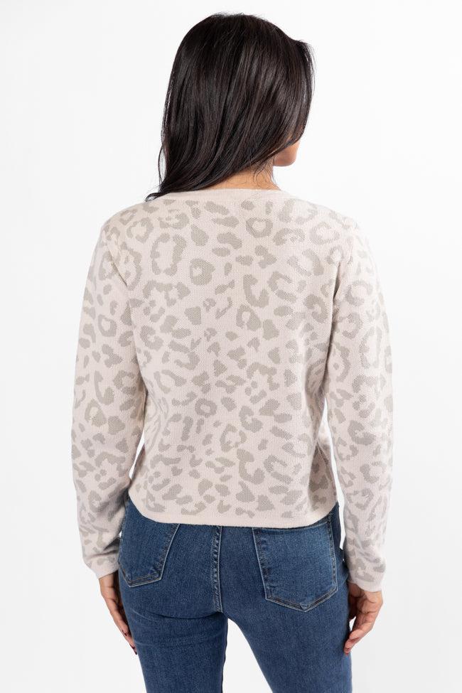 Dream Big Taupe Leopard Cardigan FINAL SALE Product Image