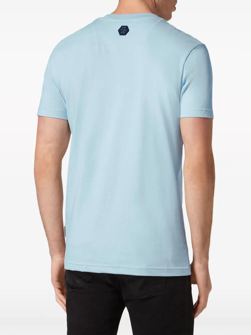 PHILIPP PLEIN Smile Cotton-jersey T-shirt In Blue Product Image