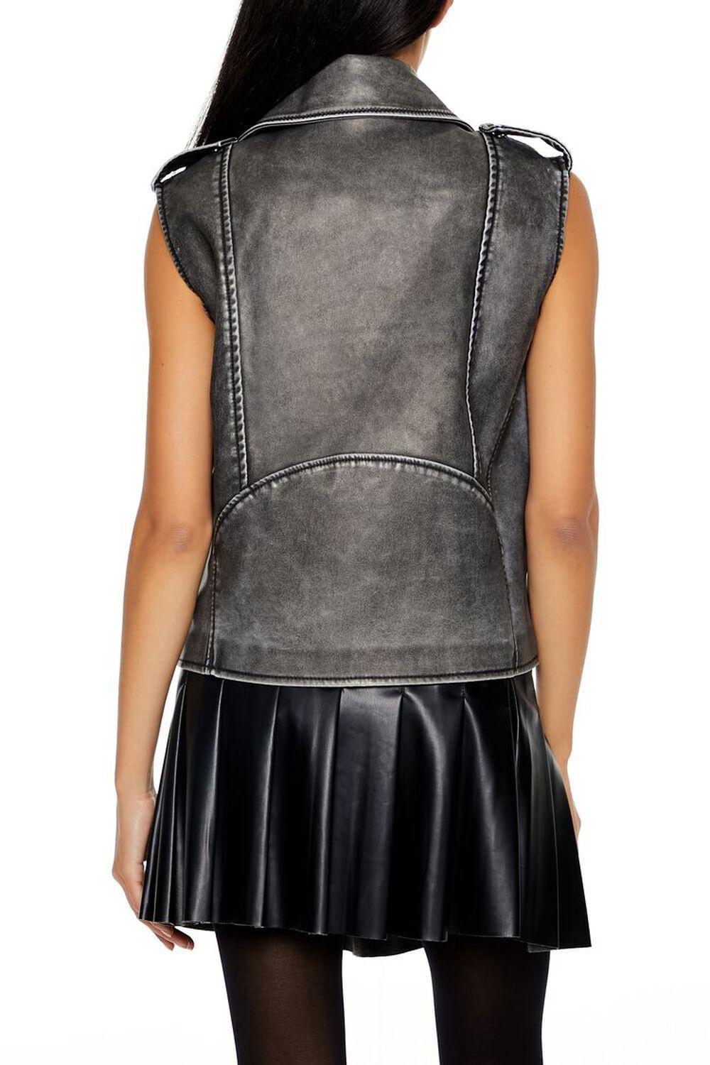 Faux Leather Zip-Up Vest | Forever 21 Product Image