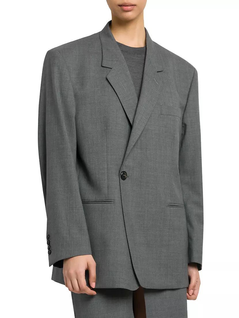Asymmetric Wool Blazer Product Image