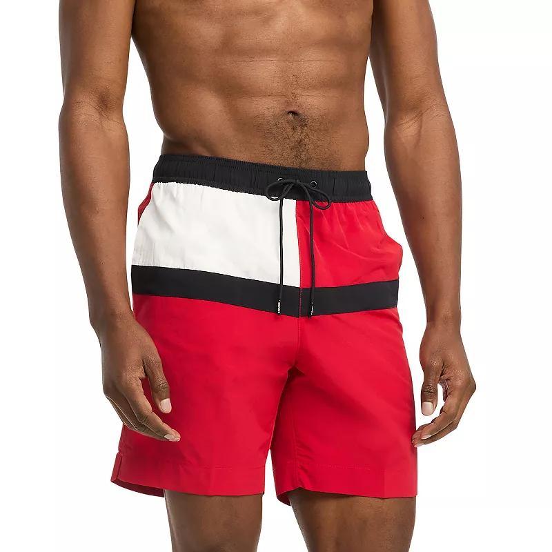 Men's Tommy Hilfiger 7" Drawstring Swim Trunks, Size: Large, Desert Product Image