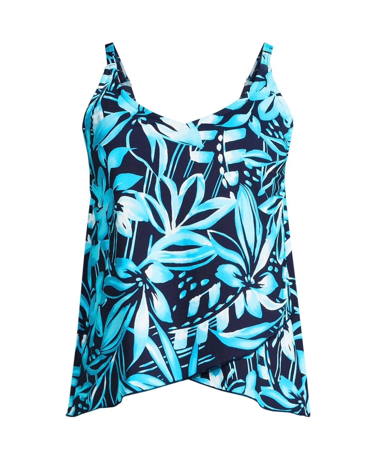 Womens Lands End DDD-Cup Chlorine Resistant Tulip Hem Tankini Swim Top Product Image