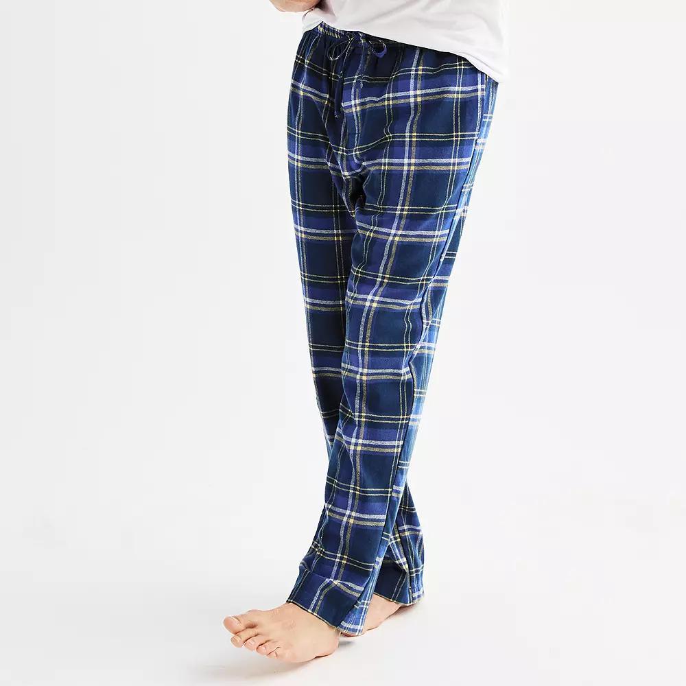 Mens Sonoma Goods For Life Flannel Drawstring Pajama Pants Product Image