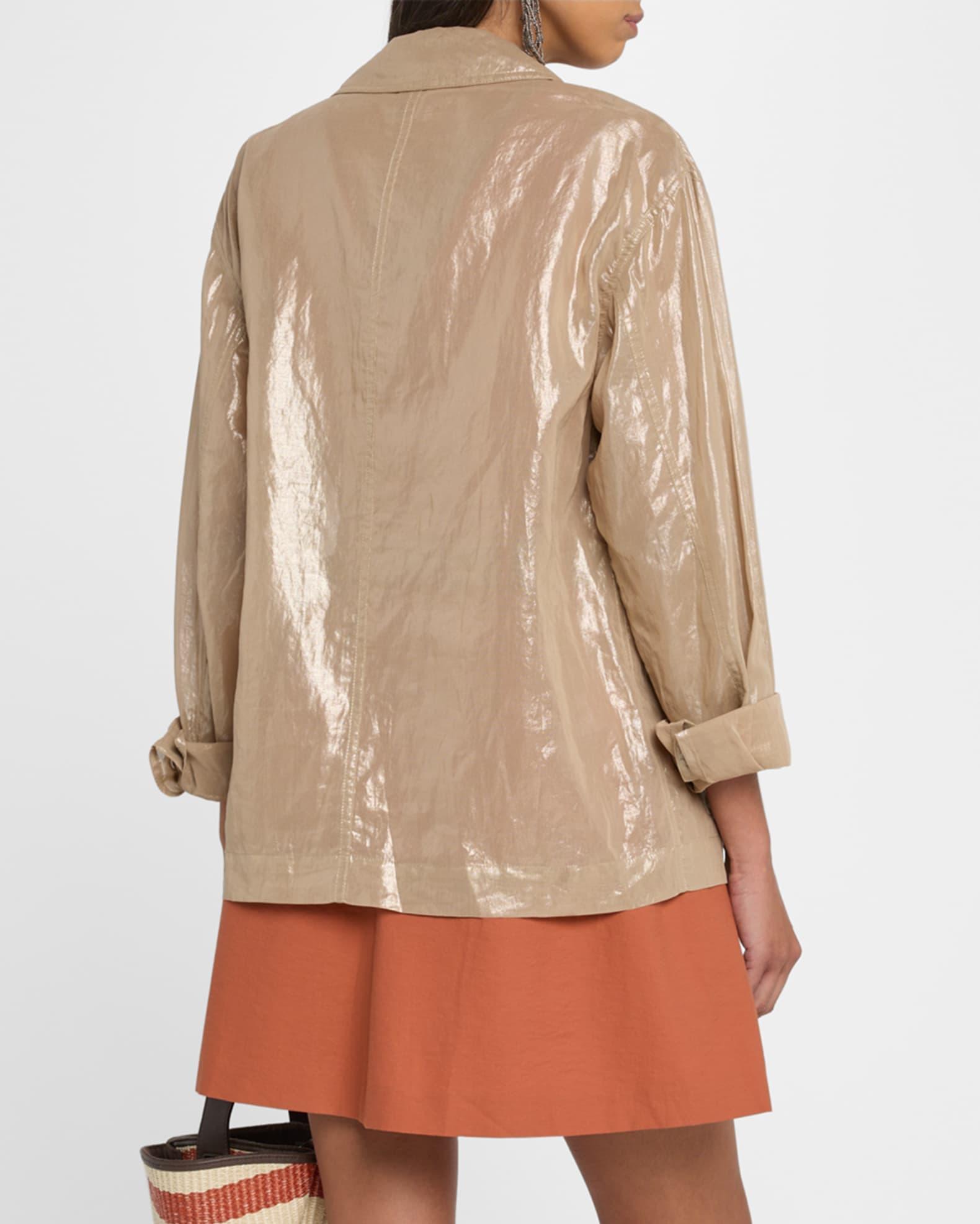 Metallic Cotton Gauze Shirt Jacket Product Image