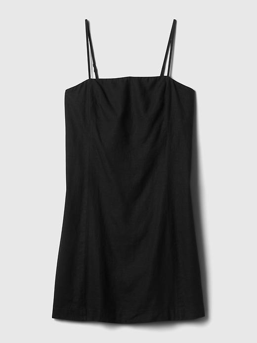 Linen-Blend Mini Dress Product Image
