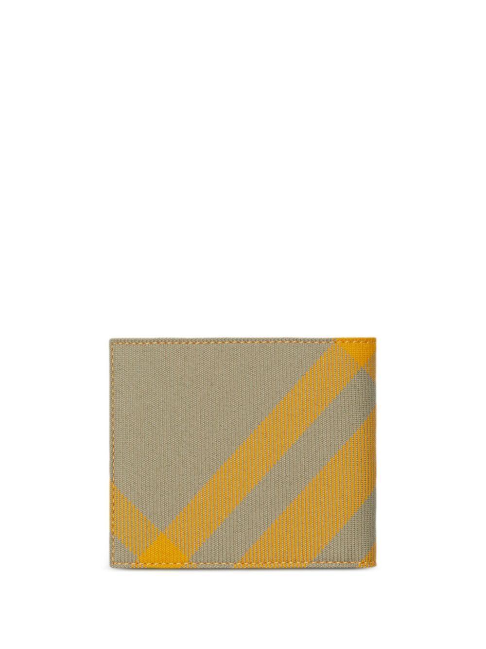 BURBERRY Checked Wallet In Yellow Product Image