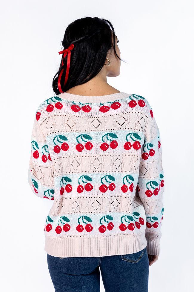 Cherry Happy Blush Cardigan SALE Product Image