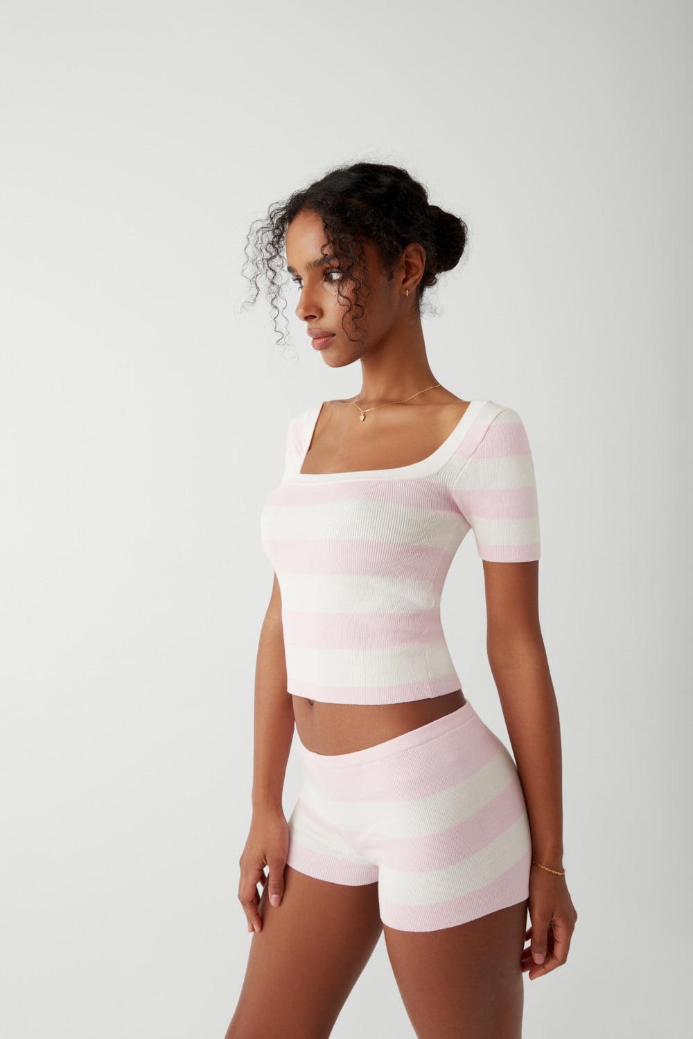 Sunset Knit Shirt - Ballet Stripe Product Image