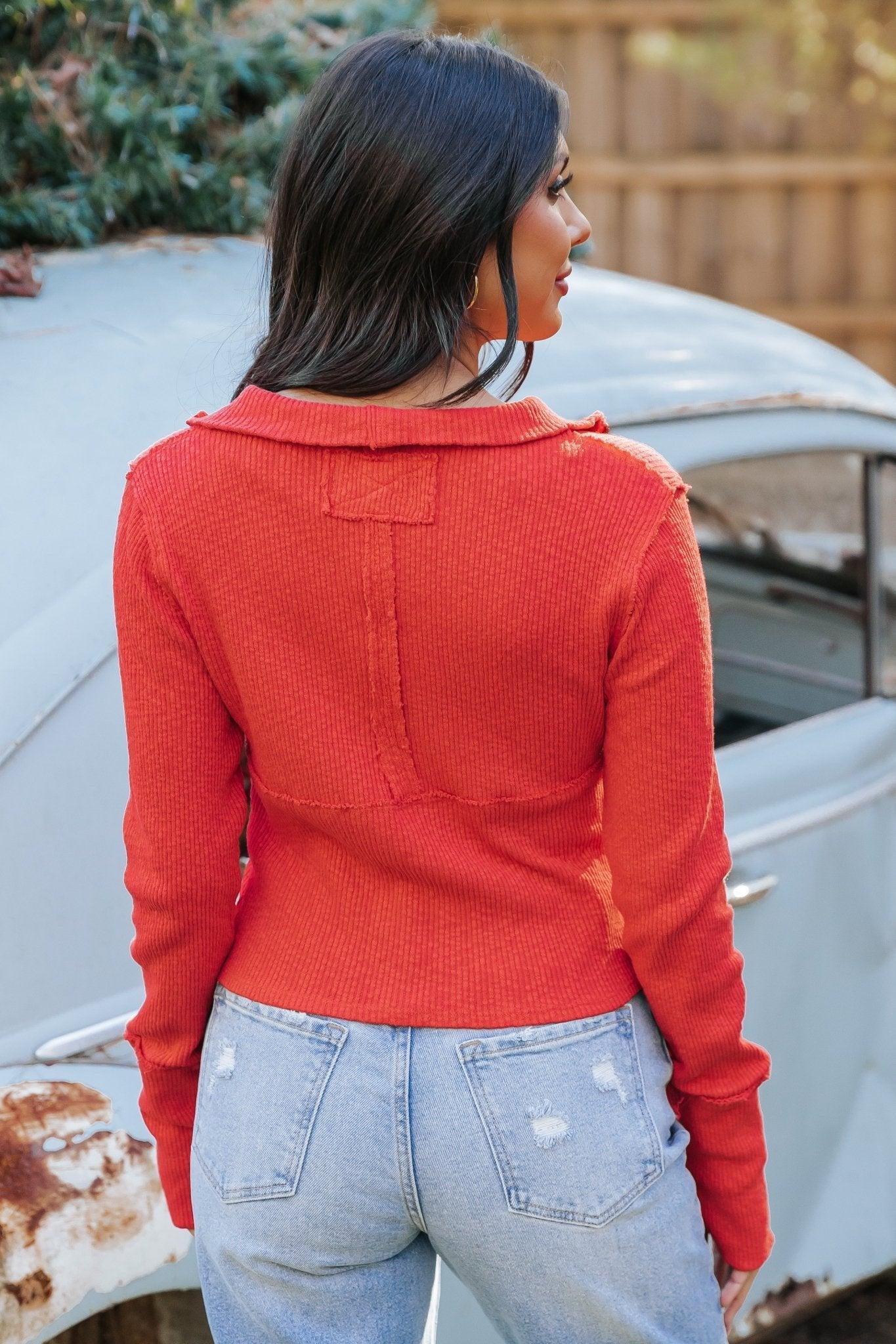 Free People Red Midnight Half Zip Pullover - FINAL SALE Product Image