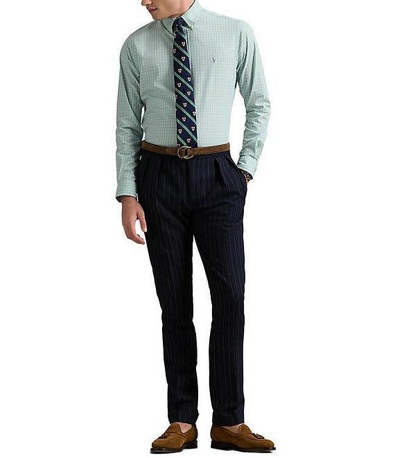 Polo Ralph Lauren Classic Fit Tattersall Stretch Poplin Long Sleeve Woven Shirt Product Image