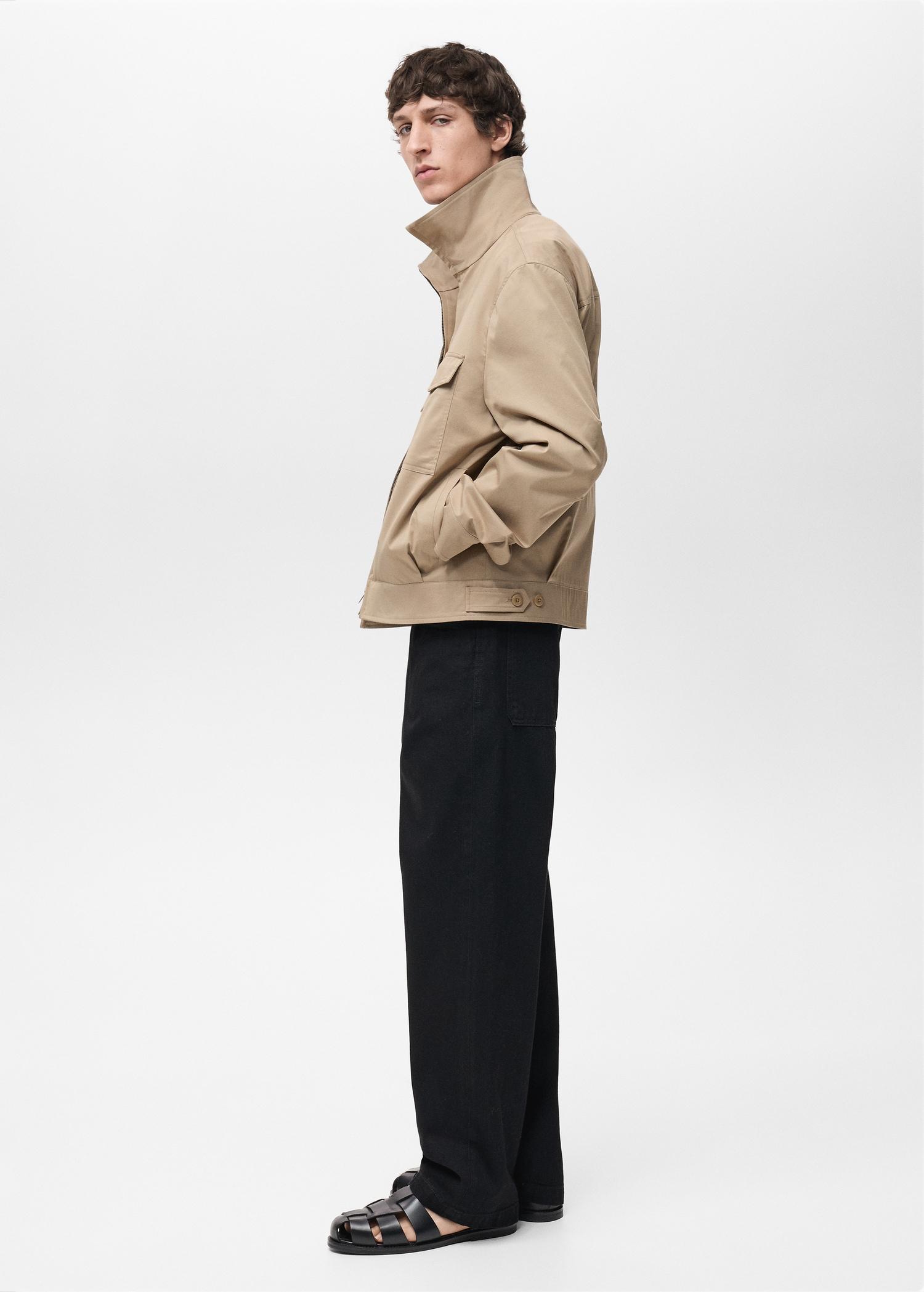Relaxed-fit cotton jacket - Men | MANGO USA Product Image