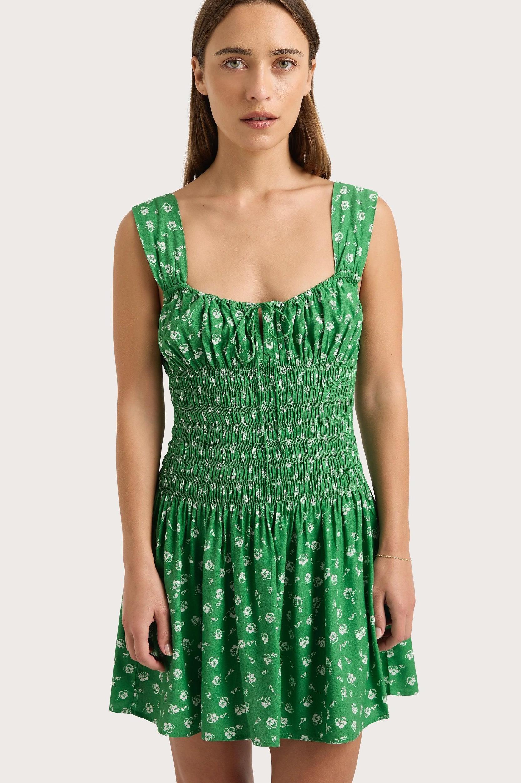 Yerres Mini Dress Green Product Image