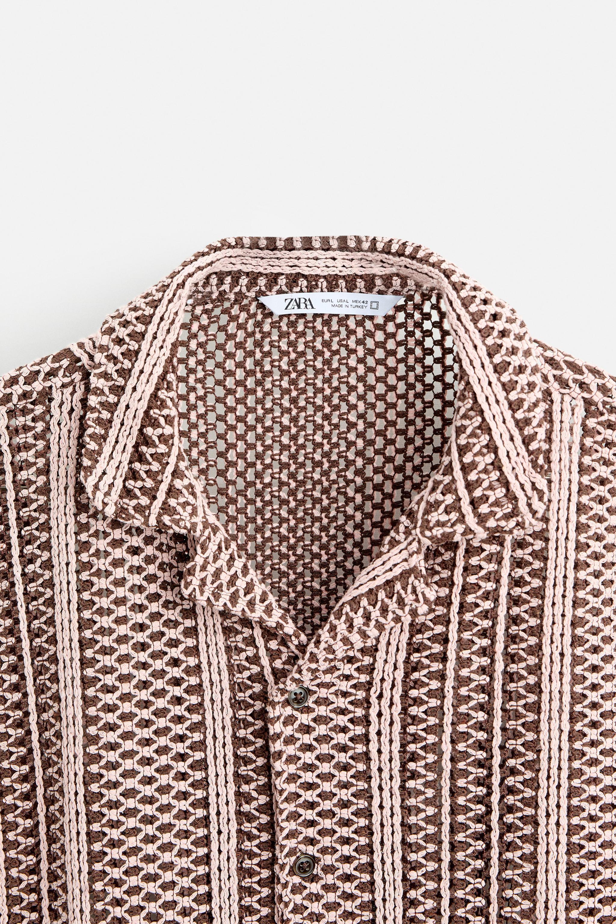 GEOMETRIC CROCHET SHIRT Product Image