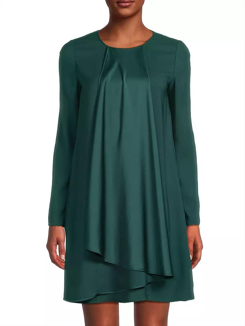 Satin Crepe Layered Minidress Product Image