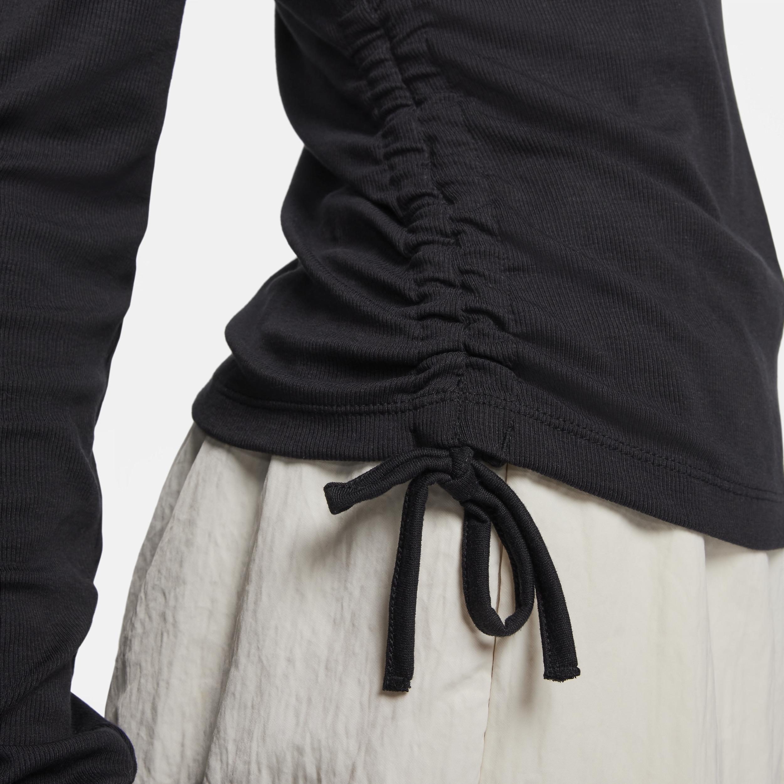 Nike Sportswear Essential Women's Ribbed Long-Sleeve Mod Crop Top Product Image